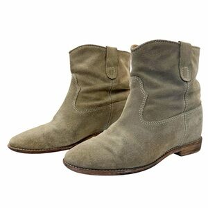 Isabel Marant Crisi Suede Ankle Boots Women’s EU 39 US 8.5 Green Slouch Western